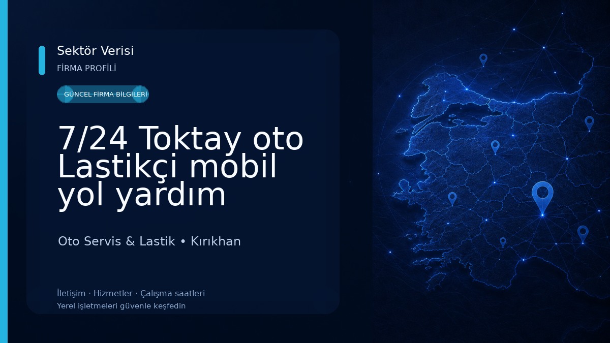 7/24 Toktay oto Lastikçi mobil yol yardım kırıkhanlı Oto Servis & Lastik