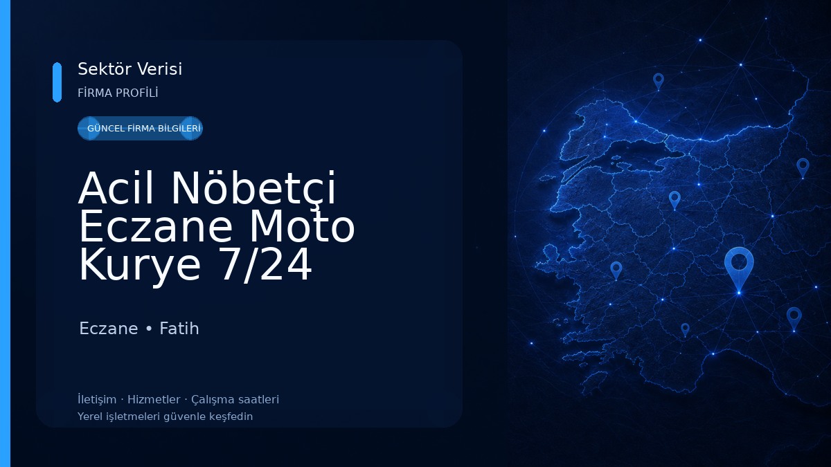 Acil Nöbetçi Eczane Moto Kurye 7/24 -Pharmacy -Delivery- Eczane Kurye İstanbul Fatih 