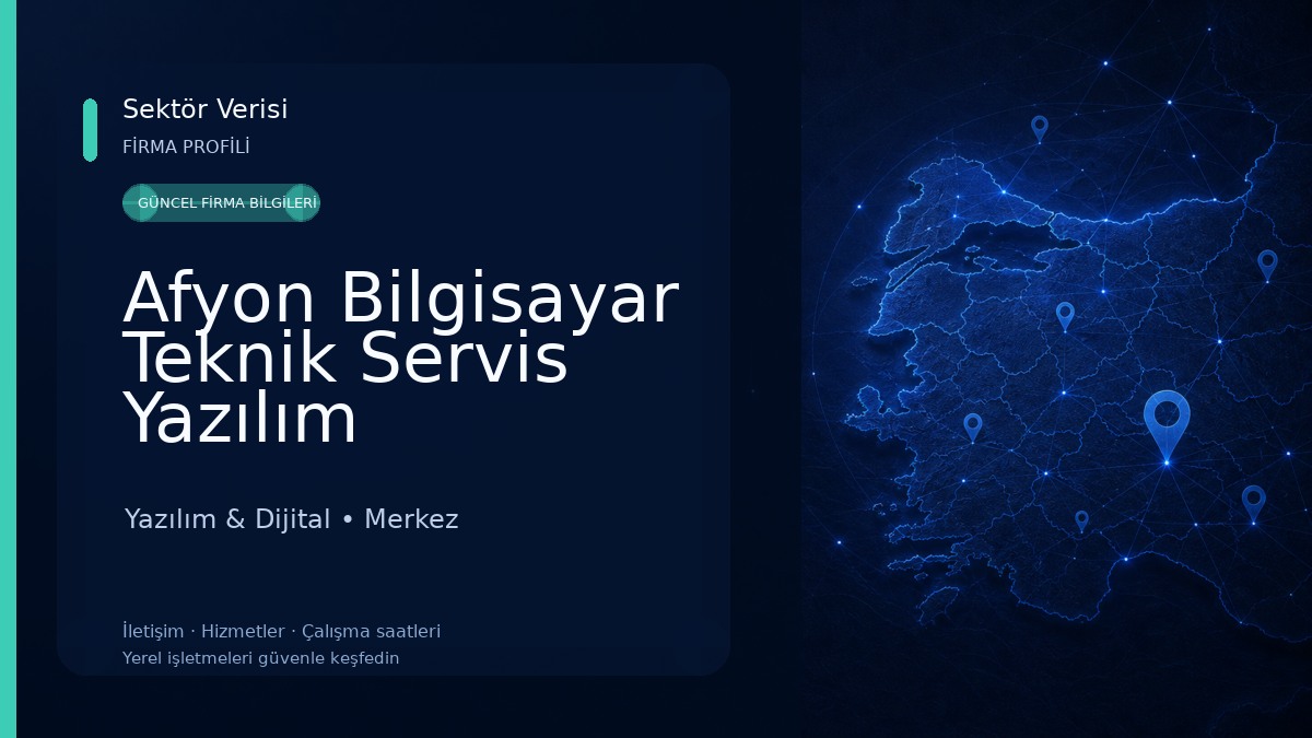 Afyon Bilgisayar Teknik Servis Yazılım Yazılım & Dijital