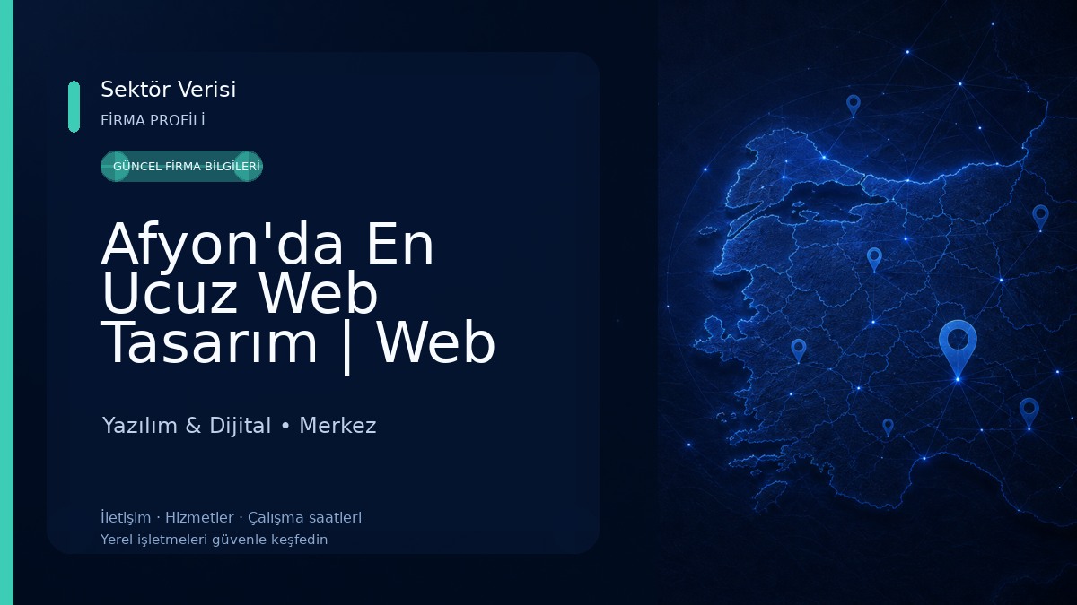Afyon'da En Ucuz Web Tasarım | Web Site Tasarım | Yazılım & Grafik ve Sistem Hizmetleri 