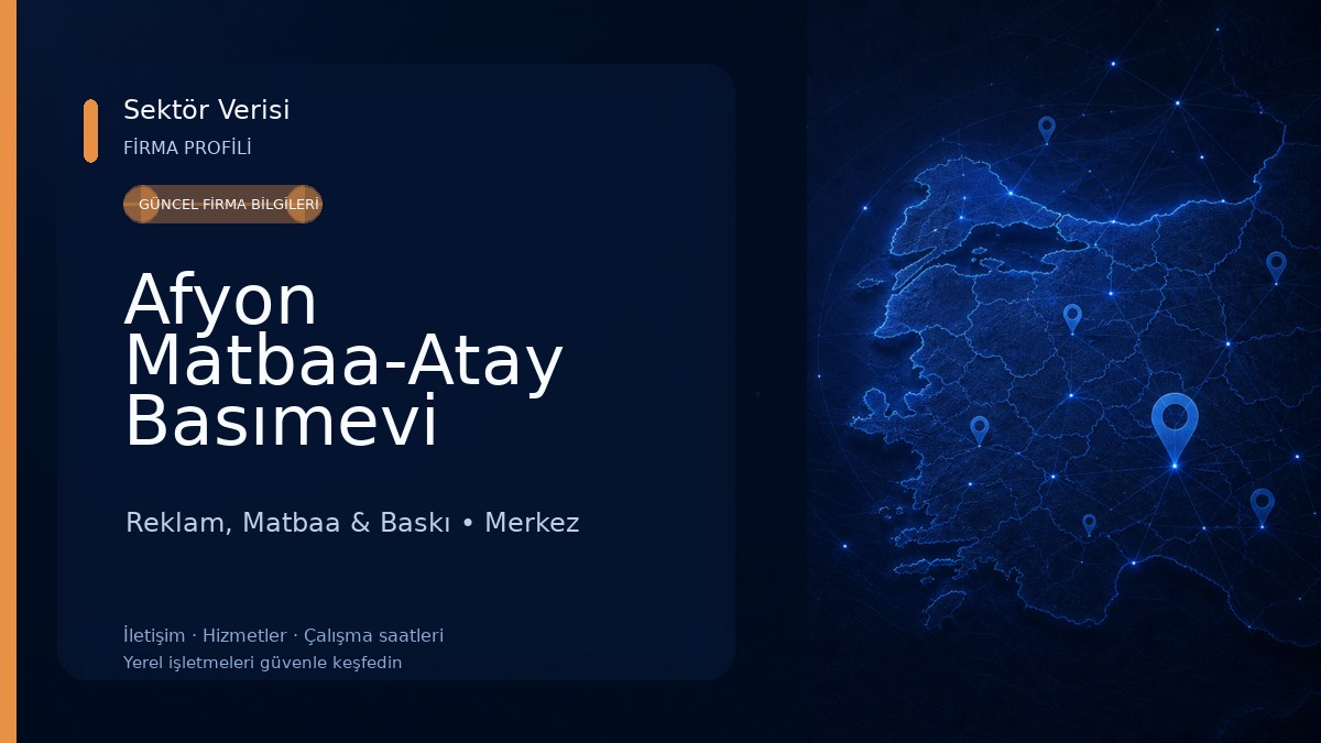 Afyon Matbaa-Atay Basımevi Reklam, Matbaa & Baskı