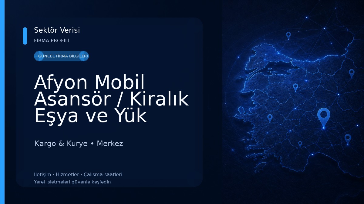 Afyon Mobil Asansör / Kiralık Eşya ve Yük Asansörü 