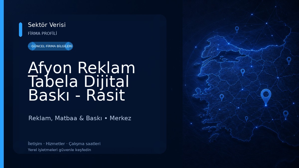 Afyon Reklam Tabela Dijital Baskı - Rasit Reklam 