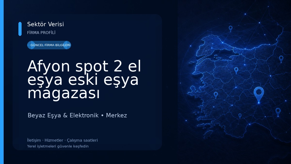Afyon spot 2 el eşya eski eşya magazası Beyaz Eşya & Elektronik