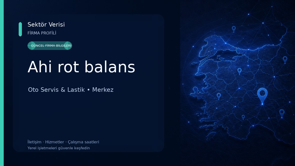 Ahi rot balans Oto Servis & Lastik