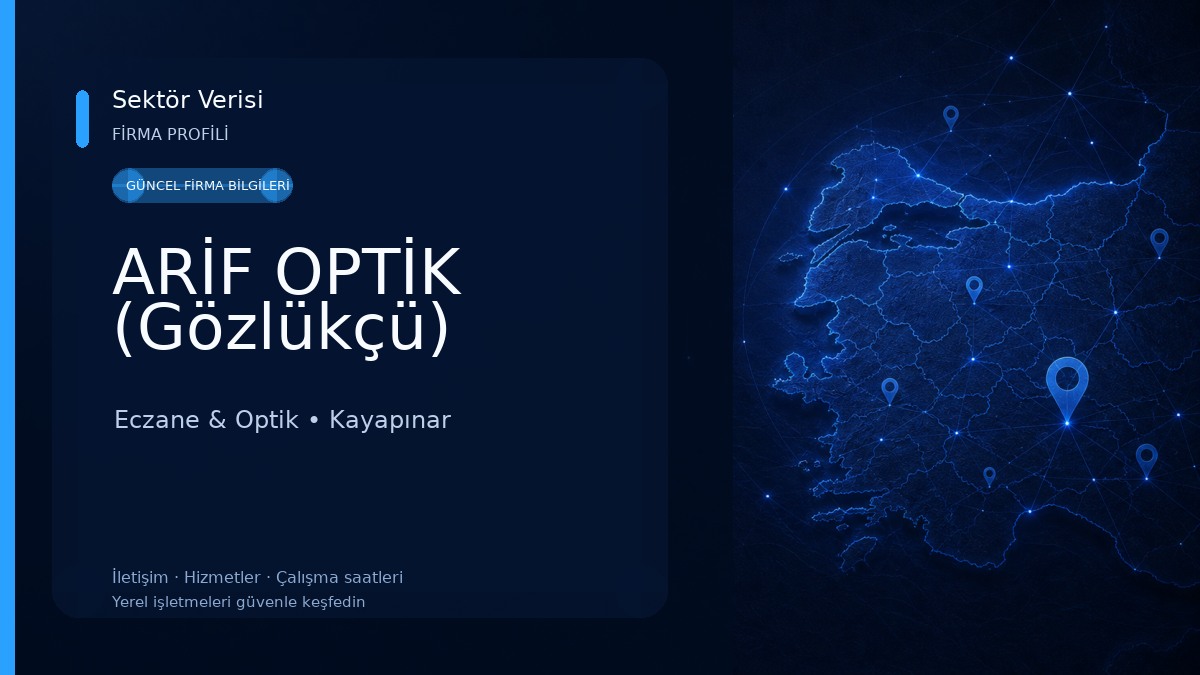 ARİF OPTİK (Gözlükçü) Eczane & Optik