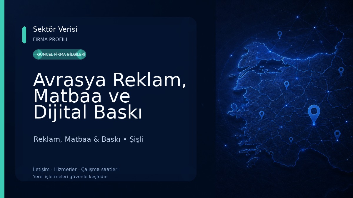 Avrasya Reklam, Matbaa ve Dijital Baskı Reklam, Matbaa & Baskı