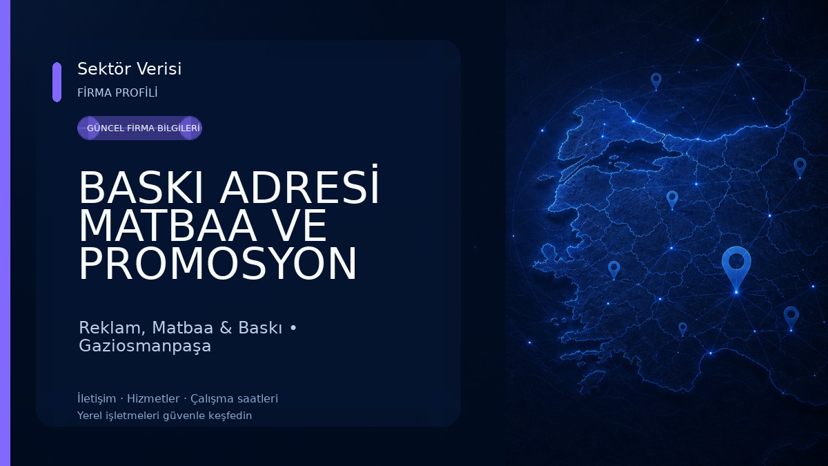 BASKI ADRESİ MATBAA VE PROMOSYON HİZMETLERİ Reklam, Matbaa & Baskı