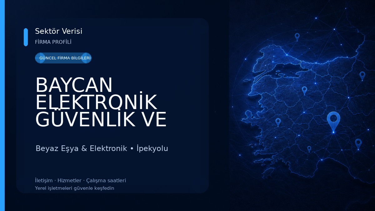 BAYCAN ELEKTRONİK GÜVENLİK VE BİLİŞİM SİSTEMLERİ Beyaz Eşya & Elektronik