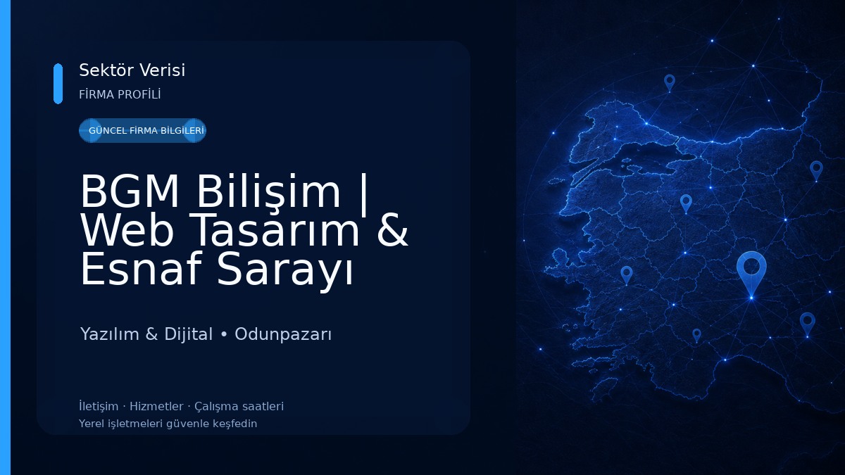 BGM Bilişim | Web Tasarım & Esnaf Sarayı Bilgisayar | Grafik Tasarım 