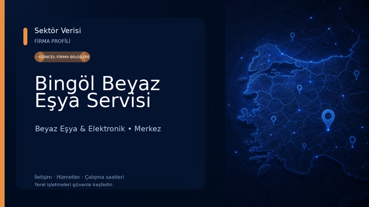 Bingöl Beyaz Eşya Servisi 