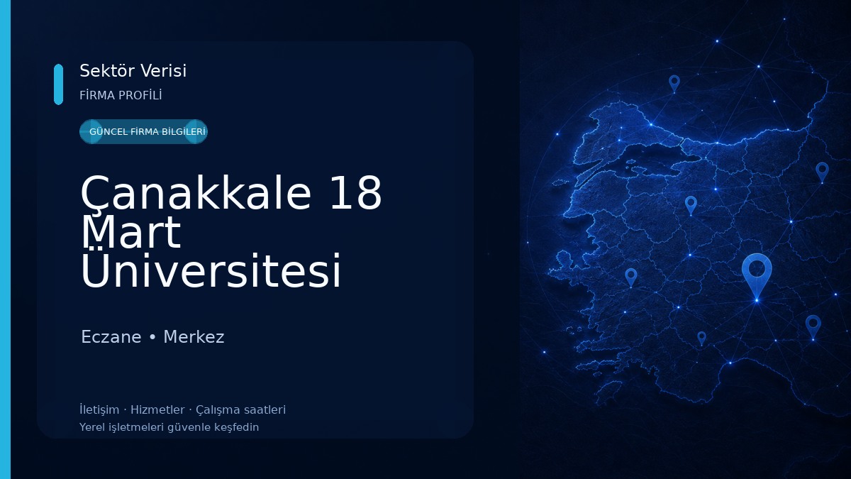 Çanakkale 18 Mart Üniversitesi Sağlık hizmetleri Meslek yüksek okulu Eczane