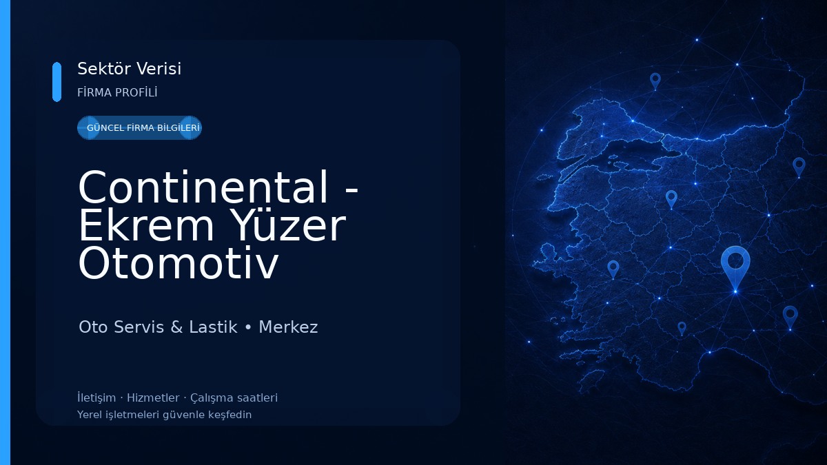 Continental - Ekrem Yüzer Otomotiv Oto Servis & Lastik