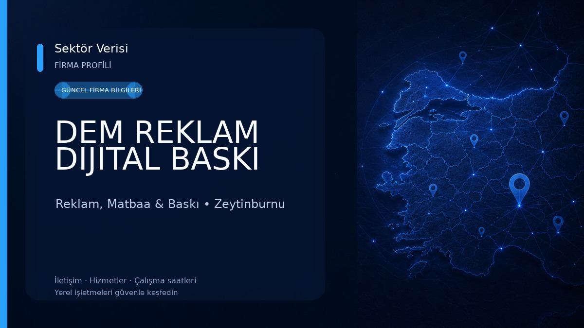 DEM REKLAM DIJITAL BASKI Reklam, Matbaa & Baskı