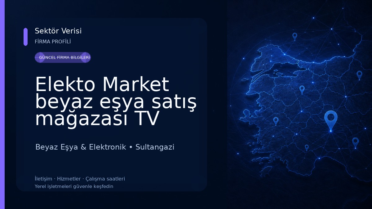 Elekto Market beyaz eşya satış mağazası TV tamir servisi Beyaz Eşya & Elektronik