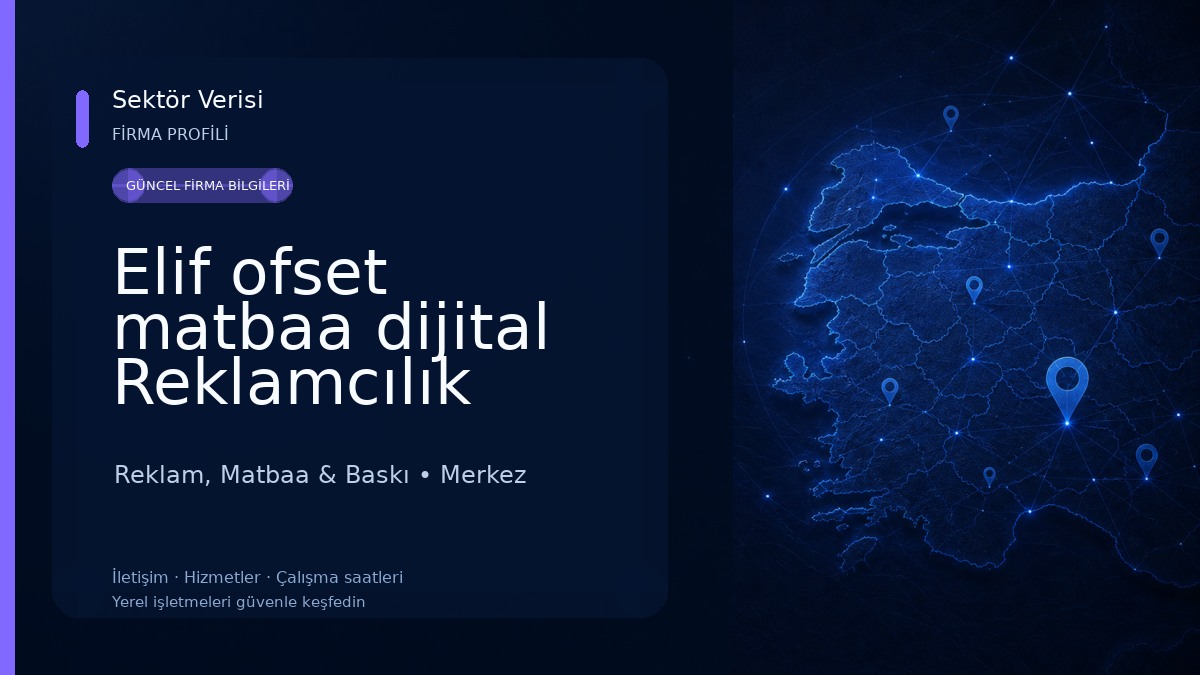 Elif ofset matbaa dijital Reklamcılık Reklam, Matbaa & Baskı