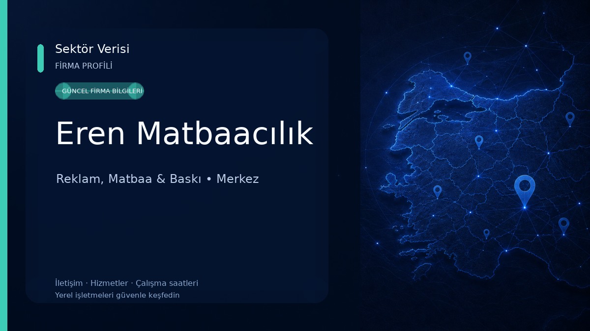 Eren Matbaacılık Reklam, Matbaa & Baskı