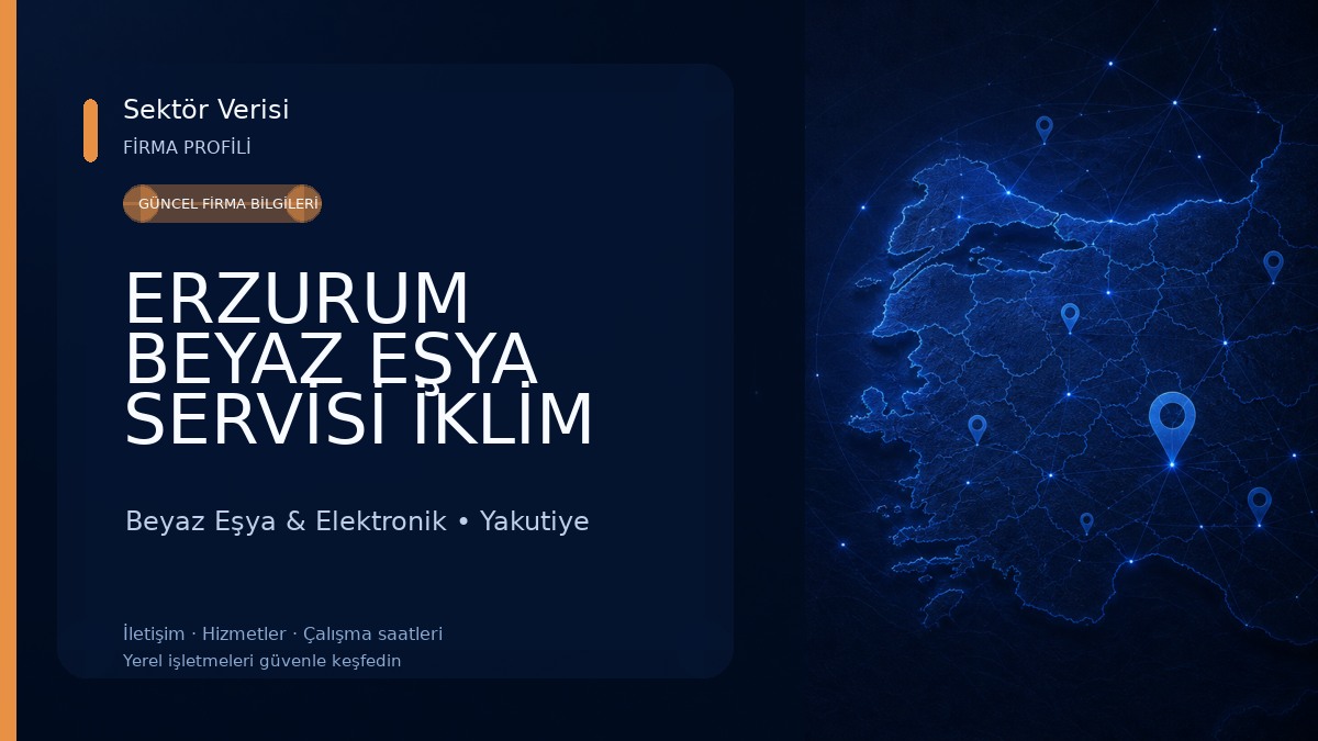 ERZURUM BEYAZ EŞYA SERVİSİ İKLİM SOĞUTMA Beyaz Eşya & Elektronik