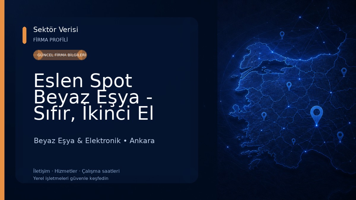Eslen Spot Beyaz Eşya - Sıfır, İkinci El 
