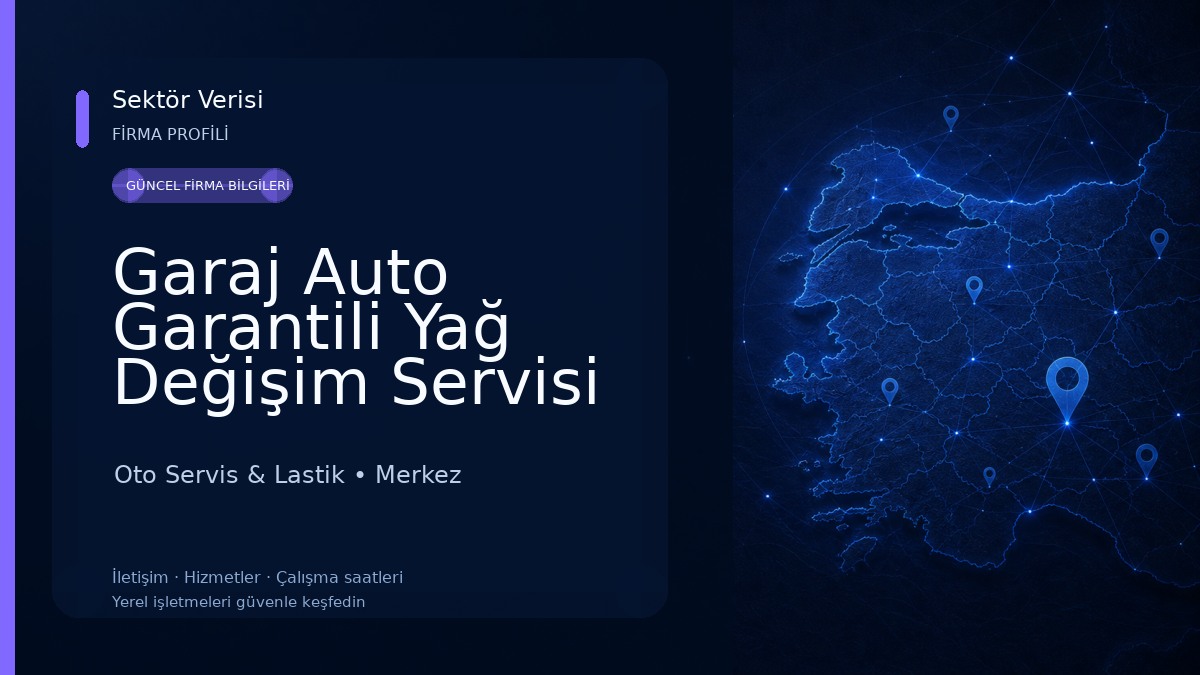 Garaj Auto Garantili Yağ Değişim Servisi Oto Servis & Lastik