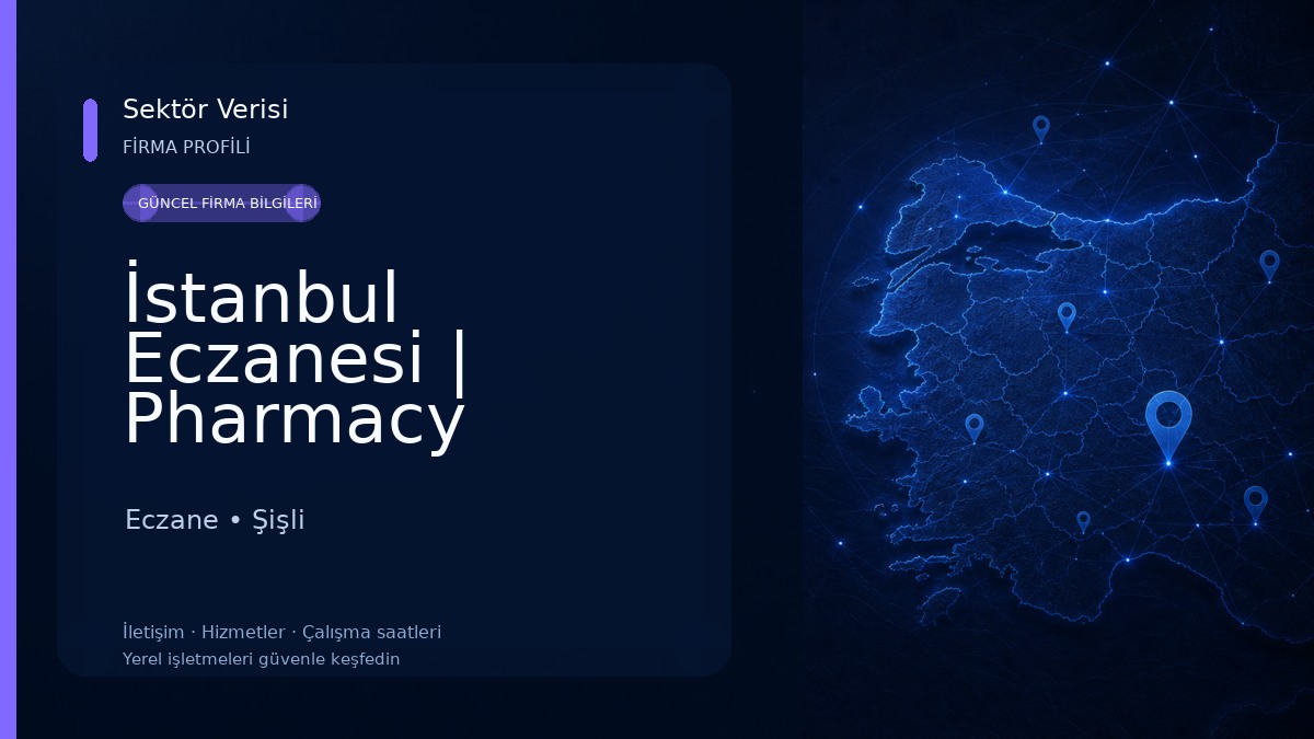 İstanbul Eczanesi | Pharmacy Istanbul Eczane