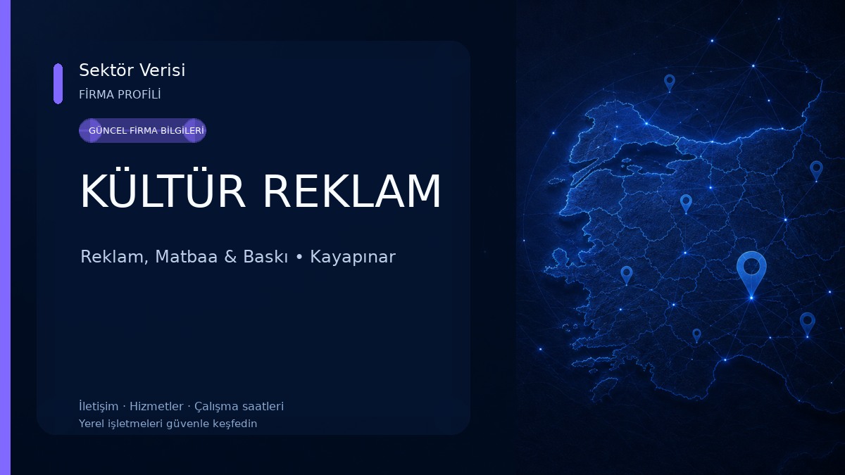 KÜLTÜR REKLAM Reklam, Matbaa & Baskı