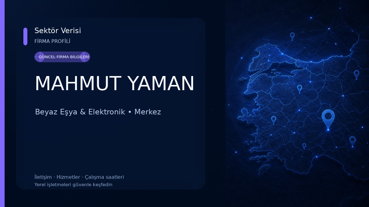 MAHMUT YAMAN Beyaz Eşya & Elektronik