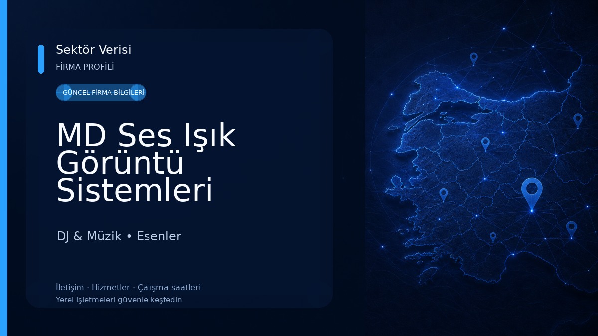 MD Ses Işık Görüntü Sistemleri Teknoloji Muhendislik Ve Danışmanlık Hizmetleri DJ & Müzik