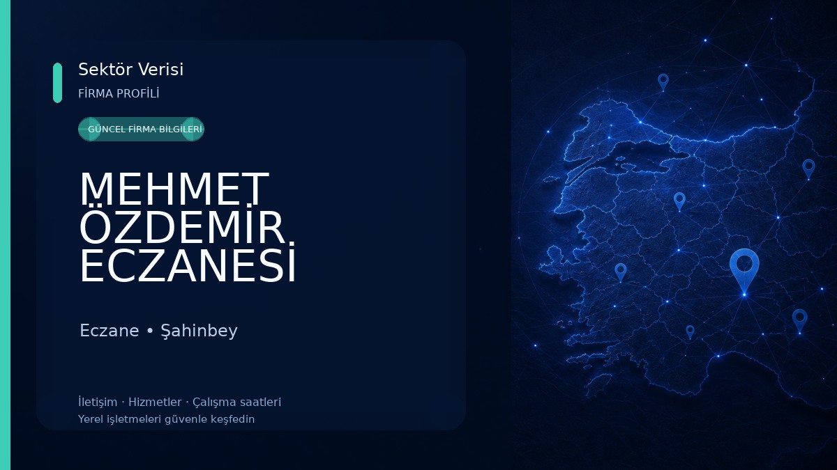 MEHMET ÖZDEMİR ECZANESİ Eczane