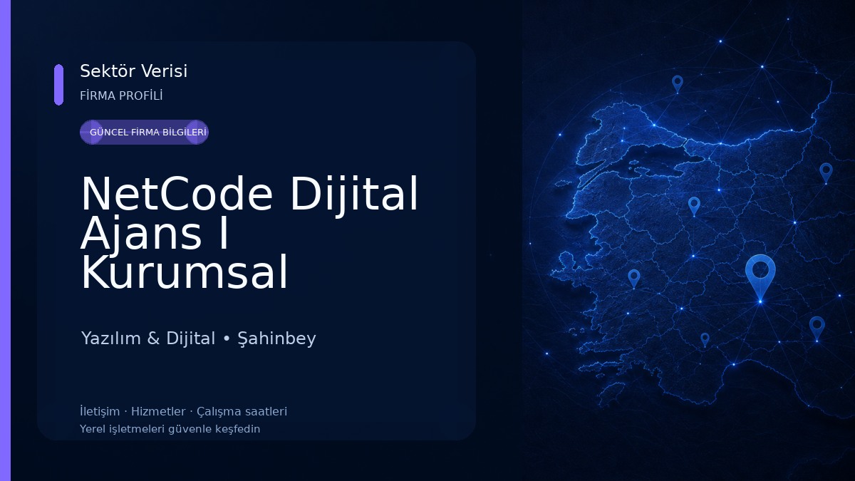 NetCode Dijital Ajans I Kurumsal Websitesi I Sosyal Medya Yönetimi I E-Ticaret Çözümleri I Özel CRM Yazılım Yazılım & Dijital