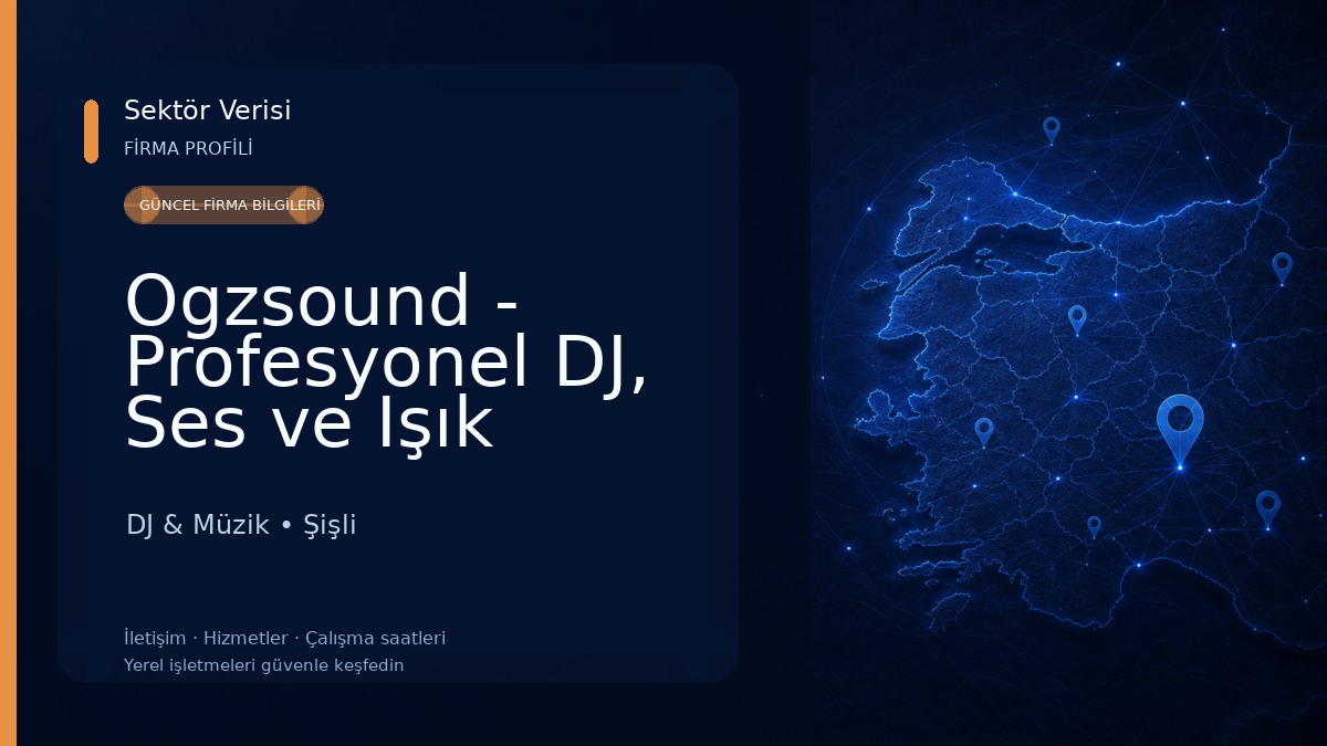 Ogzsound - Profesyonel DJ, Ses ve Işık Sistemleri Kiralama DJ & Müzik