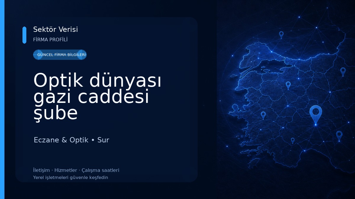 Optik dünyası gazi caddesi şube Eczane & Optik