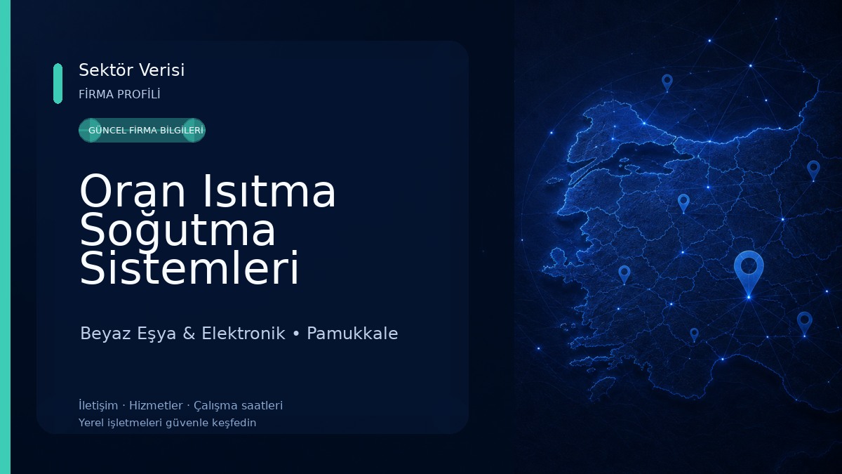 Oran Isıtma Soğutma Sistemleri Beyaz Eşya & Elektronik