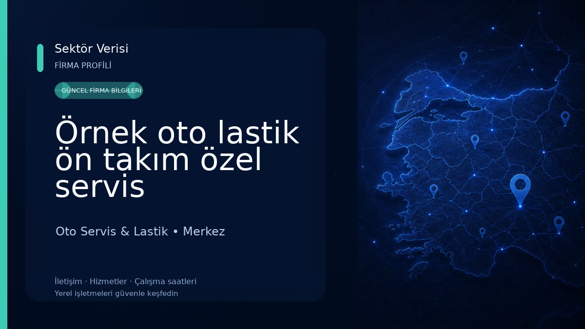 Örnek oto lastik ön takım özel servis Oto Servis & Lastik