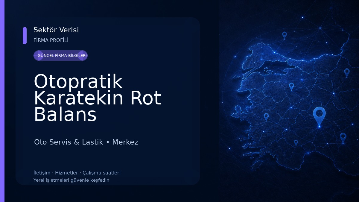 Otopratik Karatekin Rot Balans Oto Servis & Lastik