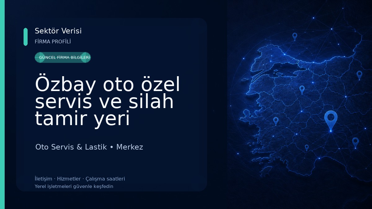 Özbay oto özel servis ve silah tamir yeri 