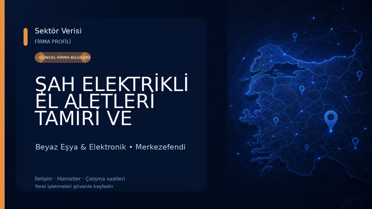 ŞAH ELEKTRİKLİ EL ALETLERİ TAMİRİ VE KLİMA BEYAZ ESYA TEKNİK SERVİS Beyaz Eşya & Elektronik