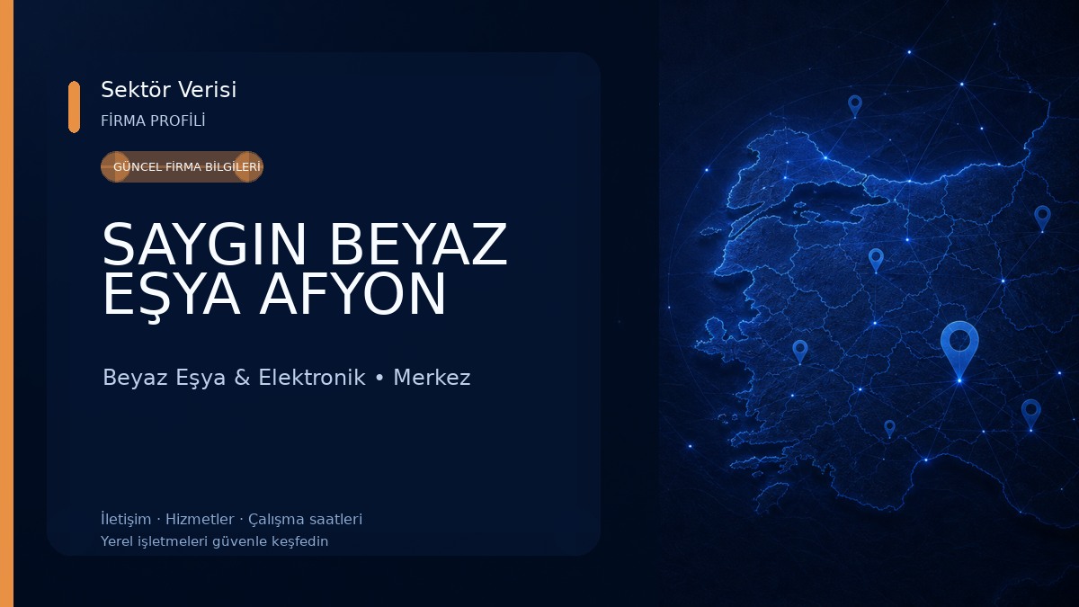 SAYGIN BEYAZ EŞYA AFYON Beyaz Eşya & Elektronik