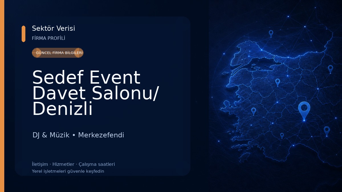 Sedef Event Davet Salonu/ Denizli DJ & Müzik