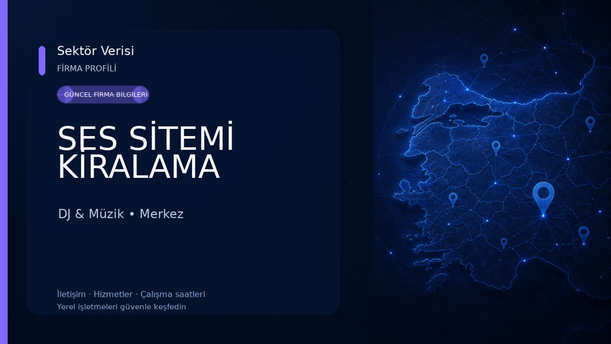 SES SİTEMİ KİRALAMA DJ & Müzik