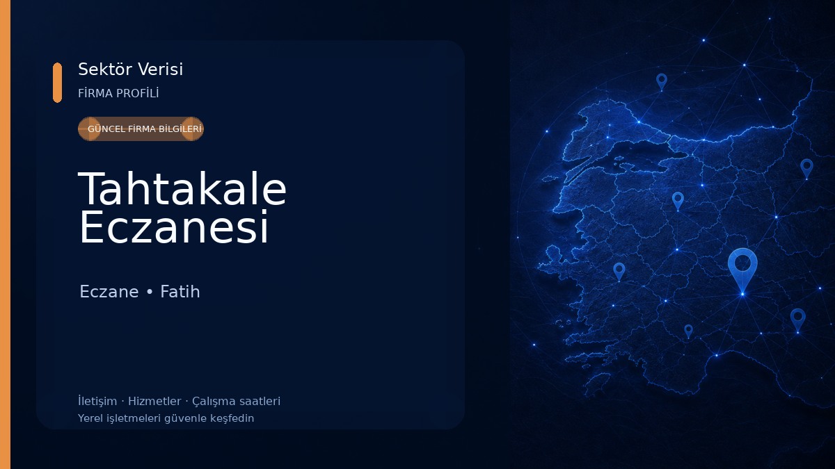 Tahtakale Eczanesi Eczane