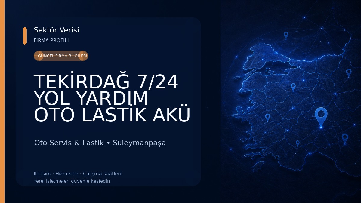 TEKİRDAĞ 7/24 YOL YARDIM OTO LASTİK AKÜ MEKANİK TAMİR BAKIM Oto Servis & Lastik