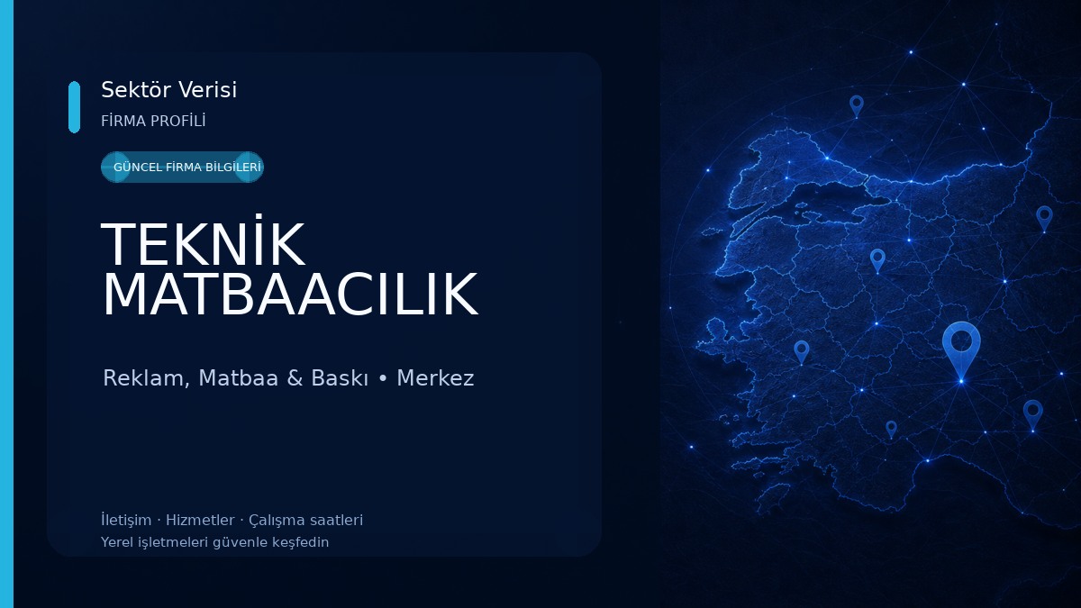 TEKNİK MATBAACILIK Reklam, Matbaa & Baskı
