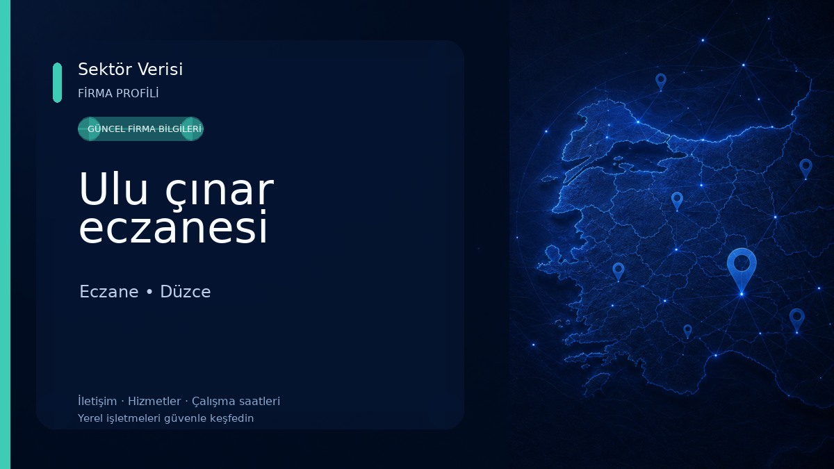 Ulu çınar eczanesi Eczane