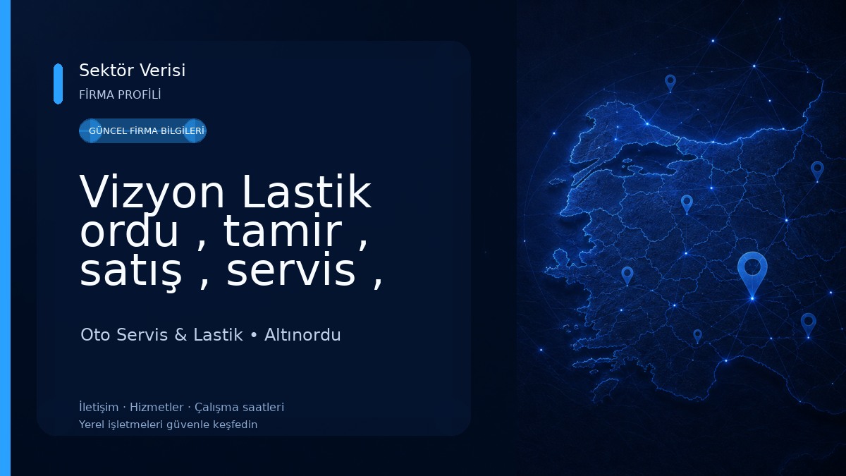 Vizyon Lastik ordu , tamir , satış , servis , “lastikçi” , hankook , “yol yardım” , “lastik tamir satış ” , “çıkma lastik” Oto Servis & Lastik