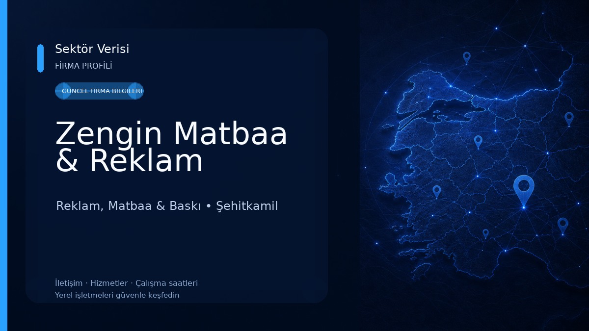Zengin Matbaa & Reklam Reklam, Matbaa & Baskı